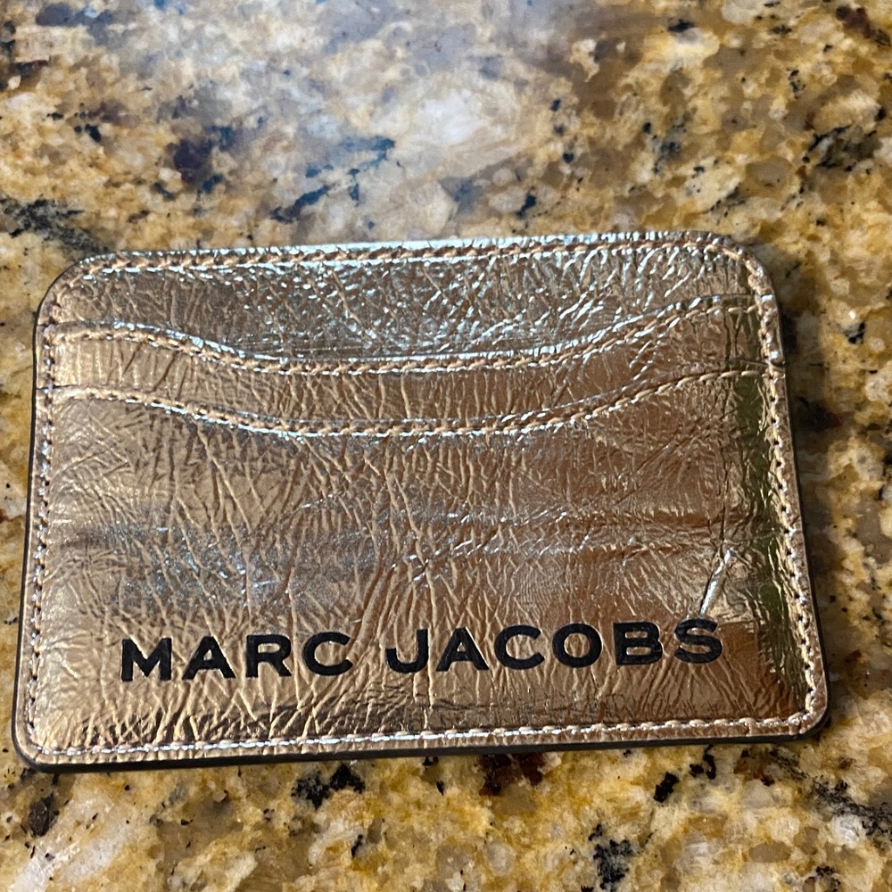 Marc Jacobs Metallic Gold Card Holder